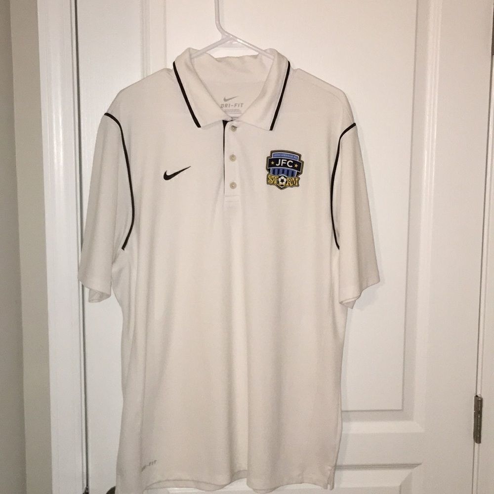 Nike White Jacksonville Storm JFC polo golf shirt